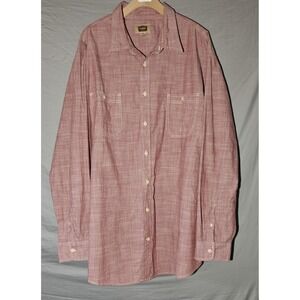 The Foundry Supply Co. Maroon Button Down Men's Shirt 3XLT‎ Maroon